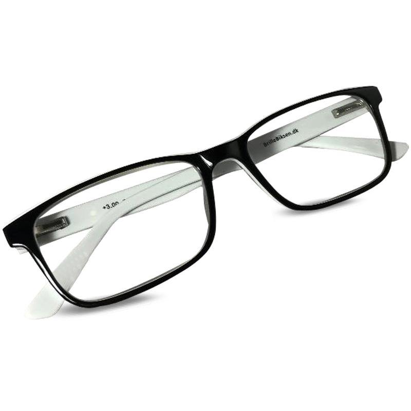 Læsebriller multifarvet, sort/hvid - BrilleBiksen